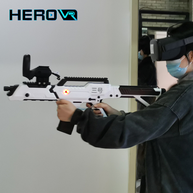 HEROVR Free Roaming VR Shooting Game Indoor Multiplayer Arena for Amusement Park Quicker ROI Turnkey VR Solution