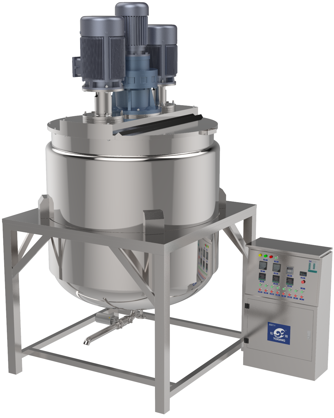 APVO small Lab vacuum homogenizer machine high viscosity cream vacuum emulsifying mixer tank