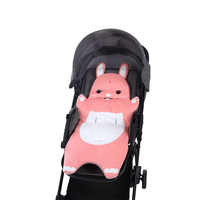 Coussin de poussette pour bébé en forme de lapin multicolore, confortable et respirant, pour poussette pliable de 0 à 3 ans