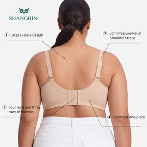 Reggiseno Wireless Traspirante in Rete Bianca SHANGBINI, Bralette con Supporto Ondulato Taglie Forti, Fornitura OEM ODM per Etichetta Privata - Product Image 3