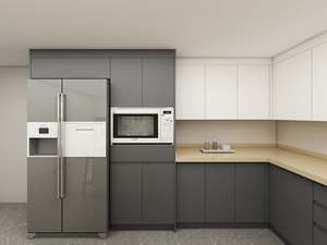 Sistema de Gabinetes de Cocina de Lujo Personalizados con Puertas de Vidrio y Luces LED de Fábrica en Foshan - Product Image 3