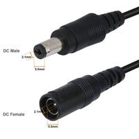 Câble d'alimentation cc 1 à 2 3 4 5 connecteur 12V 5.5mm 2.1mm adaptateur de câble mâle femelle cordon LED câble d'alimentation cc câble séparateur