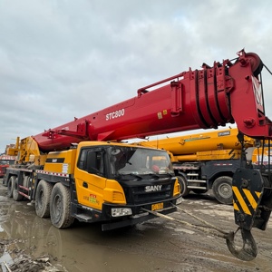 Grue sur camion SANY STC800 d'occasion de haute qualité, équipement de levage hydraulique de 80 tonnes avec boîte de vitesses et hauteur de levage maximale de 120 m - Product Image 1