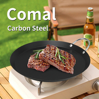 Ensemble d'ustensiles de cuisine professionnels en acier au carbone antiadhésif de 1,2 mm d'épaisseur, poêles à frire 23 cm, 29 cm, 35 cm, manche en métal, style américain, base multicouche