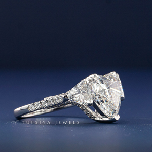 Anillo de Diamantes de Laboratorio Sintético de Oro de 14K de Lujo para Mujer, Anillo de Compromiso con Diamante de Corte Redondo Brillante, Joyería Fina Elegante - Product Image 2