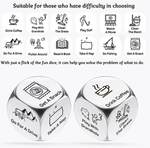 Dados Creativos de Acero Inoxidable, Dados Divertidos para Tomar Decisiones, Regalo para Parejas, para Personas Indecisivas, Venta al por Mayor Personalizada - Product Image 4