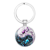 Yin Yang Sleutelhanger Chinese Taoïsme Teken Oude Acht Diagrammen Sleutelhanger Klassieke Auto Sleutel Geschenken Sieraden Tai Ji Yin Yang Sleutelhangers