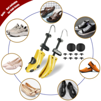 Embauchoirs multifonctionnels bleus réglables 2 directions pour chaussures en cuir et baskets, outil d'extension et de maintien de la forme