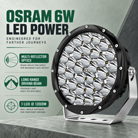 Feux de route LED HSSH 9 pouces 198W, faisceau combiné Osram rond blanc, feux de route pour camion, SUV, Jeep 4x4