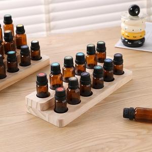 Caja de almacenamiento de madera de bambú, caja de embalaje de esmalte de uñas de aceite esencial de rejilla múltiple con compartimento extraíble, caja de madera personalizada - Product Image 4