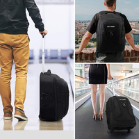 Sac à dos d'affaires de grande capacité pour hommes, valise étanche, sac roulant pour ordinateur portable