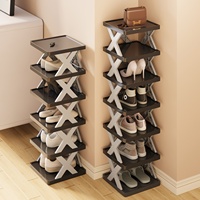 Meuble à chaussures multi-niveaux compact et tendance 2025 – Rangement essentiel pour l'entrée de la maison ou du dortoir