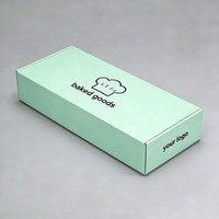 Boîte d'emballage alimentaire en carton ondulé pour biscuits, impression numérique, réutilisable, pour donuts, brownies, boîte en papier tendance, faible MOQ, boîte à snacks en papier