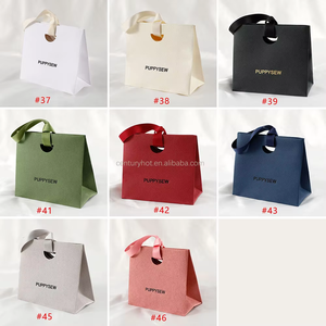 PUPPYSEW Custom logo Jewelry Paper Bag Handmade Shopping Bag Handmade Jewelry Gift Packaging Paper Bag - Product Image 6