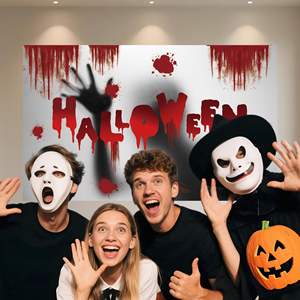 Tela Triangular Impermeable para Colgar en Halloween con Asta de Bandera de Aluminio para Decoración de Ambiente de Fiesta de Carnaval - Product Image 4