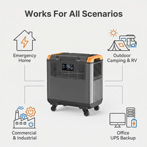 Estación de Energía Portátil de 5000W, Generador Solar de 5000Wh LiFePO4, 3500 Ciclos, UPS de 10 Años, Múltiples Salidas, Carga Rápida, IP54, Silencioso - Product Image 2