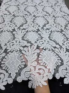 Nuevo Diseño de Tela de Encaje Guipur Bordado, Tela de Encaje Bordado de Alta Calidad, <span class=keywords><strong>Material</strong></span> Premium para Vestidos de Novia - Product Image 3