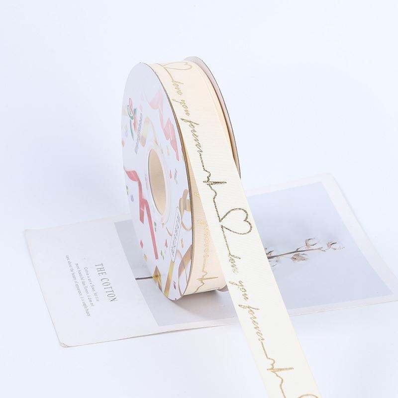 [Arroz blanco] bronceado corazón 2,5 cm * 36 yardas/rollo