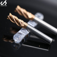 CH prix d'usine personnalisé en acier au tungstène carbure monobloc CNC outils de fraise 4 cannelures HRC65 fraises en bout carrées pour acier inoxydable