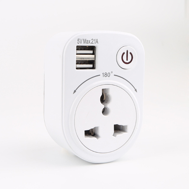 Intelligent USB Countdown Multi-function Socket Switch Socket Plug Phone Charger Travel Adapter Charger Adapter Converter