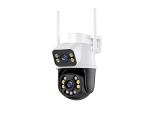 Kamera Luar Ruangan ICSee A26 8MP 4K Keamanan Rumah Lensa Ganda Layar Ganda PTZ Pelacakan Manusia IP66 WiFi 2.4GHz - Product Image 1