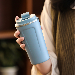 2020 nuevo termo al aire libre Eco amigable personalizado 500ml <span class=keywords><strong>de</strong></span> doble pared <span class=keywords><strong>de</strong></span> acero inoxidable vaso taza - Product Image 4