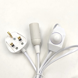 Cable de alimentación de 3 pines para Reino Unido, interruptor regulador de intensidad 301, <span class=keywords><strong>enchufe</strong></span> de cable de alimentación, portalámparas E14, <span class=keywords><strong>enchufe</strong></span> para bombilla, cable de cobre de alta pureza - Product Image 1