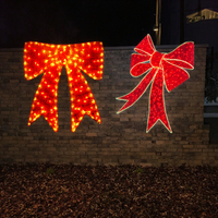 Décoration de Noël géante personnalisable ruban lumineux à motif LED illuminé pour le toit du centre commercial extérieur arc de construction de cadeaux illuminé