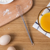Accessoires de cuisine : mini fouet en fil métallique pour café, œufs, chocolat, lait, avec différentes tailles