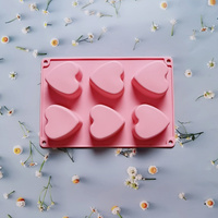 Moule à gâteau en silicone jetable en forme de cœur, fait main, pour chocolat, fabricant et fournisseur, outils de pâtisserie pour la maison et la cuisine, sans BPA, personnalisable