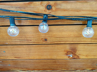Guirnalda de Luces LED G40 de 25 Pies, 50 Pies, 100 Pies, Luces de Exterior con Bombillas Resistentes a los Golpes, Guirnalda Decorativa para Exteriores