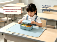 Tapis de table pliable moderne et mignon en silicone de qualité alimentaire pour enfants, antidérapant et résistant à la chaleur, idéal pour l'école