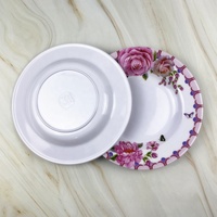 Chinesischer runder bpa melamin freier Plastik teller tisch