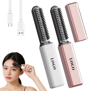 <span class=keywords><strong>Cepillo</strong></span> <span class=keywords><strong>Alisador</strong></span> Portátil Inalámbrico para Cabello Corto, Peine <span class=keywords><strong>Alisador</strong></span> de Cabello con Calentamiento Rápido Mejorado para Mujeres en Viaje - Product Image 2