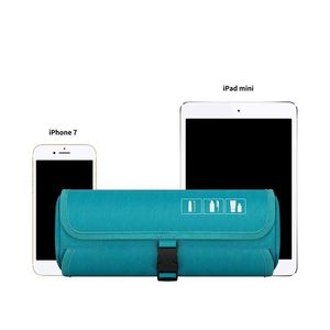 BSCI factory Hanging <b>Toiletry</b> <b>Bag</b>, Water Resistant Travel Organizer Cylinder Makeup <b>Bag</b> for <b>Men</b> & Women with Built-in Hook Blue - Product Image 3