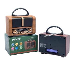 Factory Retro Wooden Radio AM FM SW Radio Portable Speaker with Handle for Outdoor Camping Home Decoration Portable Speaker - Product Image 5