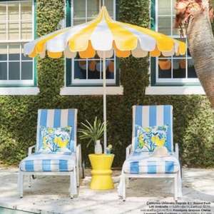 BR Patio muebles al aire libre Pagoda California paraguas 8,5 pies, protección UV exterior cubierta junto a la piscina Patio tumbona Mesa sombrilla - Product Image 3