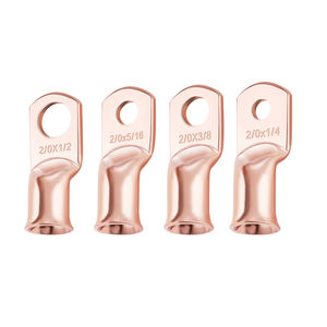 2/0 AWG * 1/2 AWG銅管端子ラグラグ端子ヘビーデューティーワイヤラグバッテリーケーブルエンドバッテリー端子コネクタ - Product Image 2