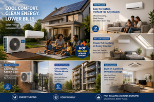 Mini Split Solar, Aire Acondicionado Portátil, Sistema de Calefacción y Refrigeración, Área de 15-25m2 para Uso Doméstico, Refrigeración/Calefacción de Bajo Consumo - Product Image 3