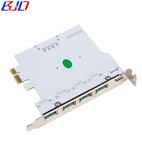 Carte adaptateur Riser 5 Gbps 4 * USB 3.0 + Type-C + connecteur 19 broches vers PCI-E 1X PCIe X1 avec port d'alimentation SATA 15 broches en stock