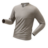 T-shirt à manches longues pour homme avec logo personnalisé, coupe ajustée et haute élasticité, vêtements de fitness pour la course à pied, directement de l'usine