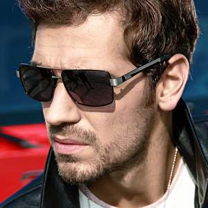 Gafas de Sol Cuadradas con Marco de Aleación para Hombre, Estilo Retro 2025, Polarizadas UV400, para Conducir - Product Image 2