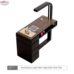 Professional <b>Salon</b> Multi-Functional Nail Table Set Spacious Tabletop Organized Storage with Ergonomic Seating for Nail Studios - Product Image 4