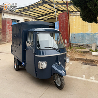 Tricycle Électrique en Acier Inoxydable Tuné, Food Truck, Bar à Burgers Mobile, Van Tuk Tuk pour Vente Urbaine, Fournisseur Mondial