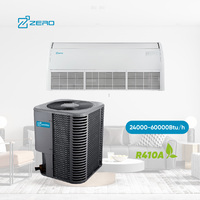 Ventilateur de plafond à cassette pour sol et plafond, zéro 24000-60000 BTU, 48000 BTU, R410a, 60 Hz, climatisation uniquement, type split