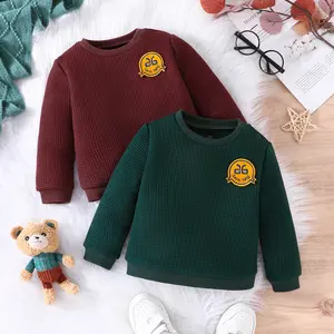 Gavin Yang Kids Jungs elegant gestaltete Kapuzenpullover entspannte Kleinkinder Kinder lange Ärmel buchstaben-verzierte Pullover