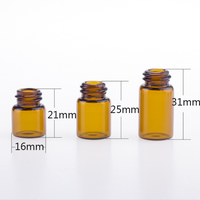Bouteilles en verre colorées 1ml 2ml 3ml 5ml, petits flacons colorés avec bouchon à vis en plastique noir, pour huile essence et emballage d'échantillons, 10 pièces