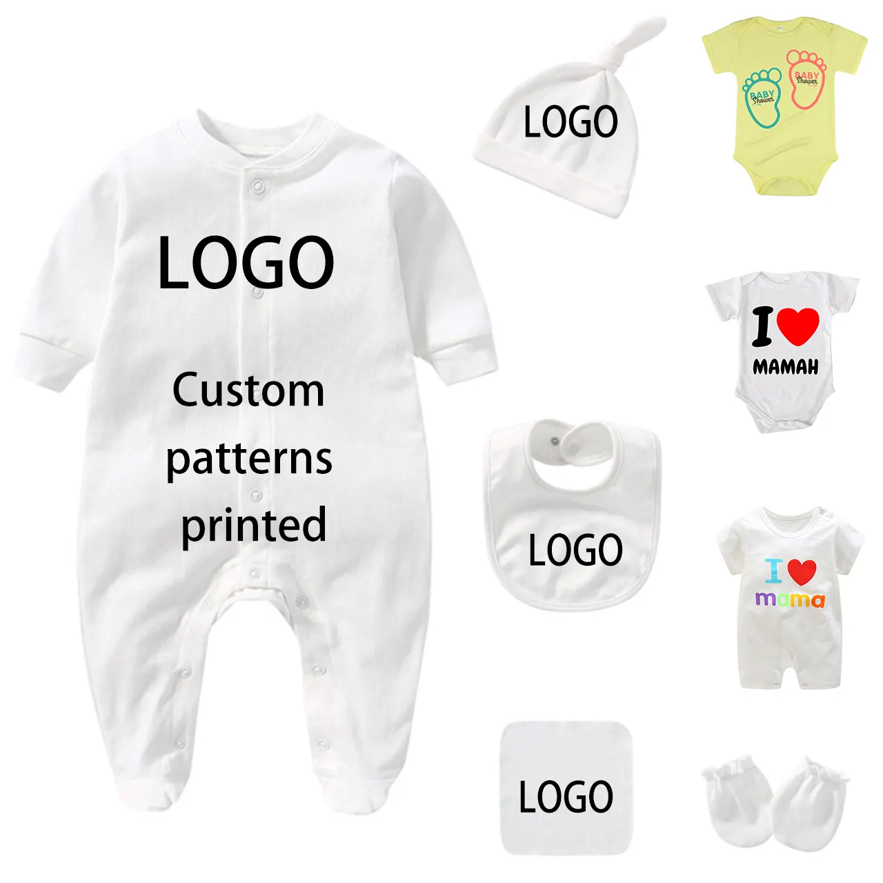 OEM 아기 Rompers 맞춤형 디자인 인쇄 아기 옷 아기 Ruffle Romper