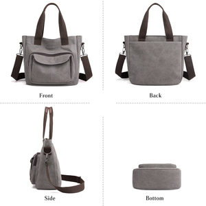 <b>Canvas</b> Tote Bag for Women Men Large Capacity Crossbody Shoulder <b>Handbag</b> Top Handle Satchel - Product Image 6