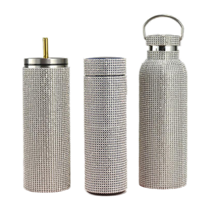 กระติกน้ำสุญญากาศแบบพกพาเก็บความร้อนรักษาอุณหภูมิ6-12ชั่วโมงทำจากสเตนเลสหุ้มเพชรออกแบบได้ตามที่ต้องการ - Product Image 3